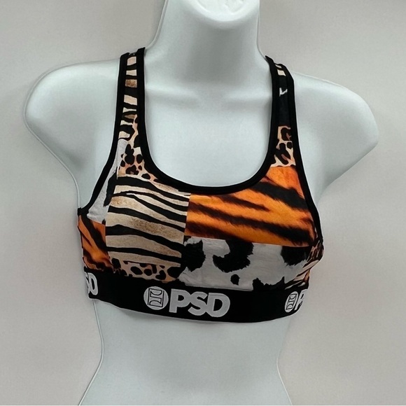 PSD Animal Print Patchwork Sports Bra – Size M, NWOT - Picture 2 of 2